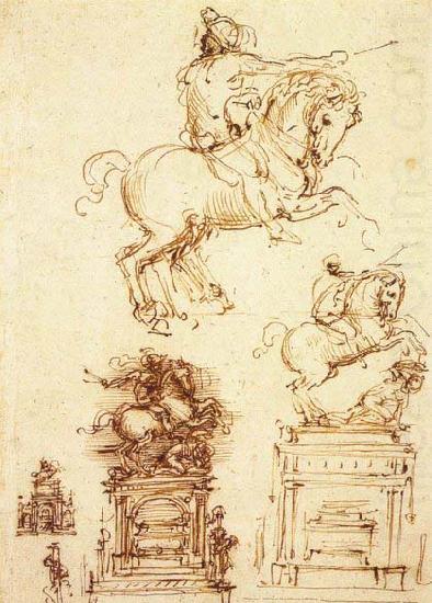 Leonardo  Da Vinci Study for the Trivulzio Equestrian Monument china oil painting image